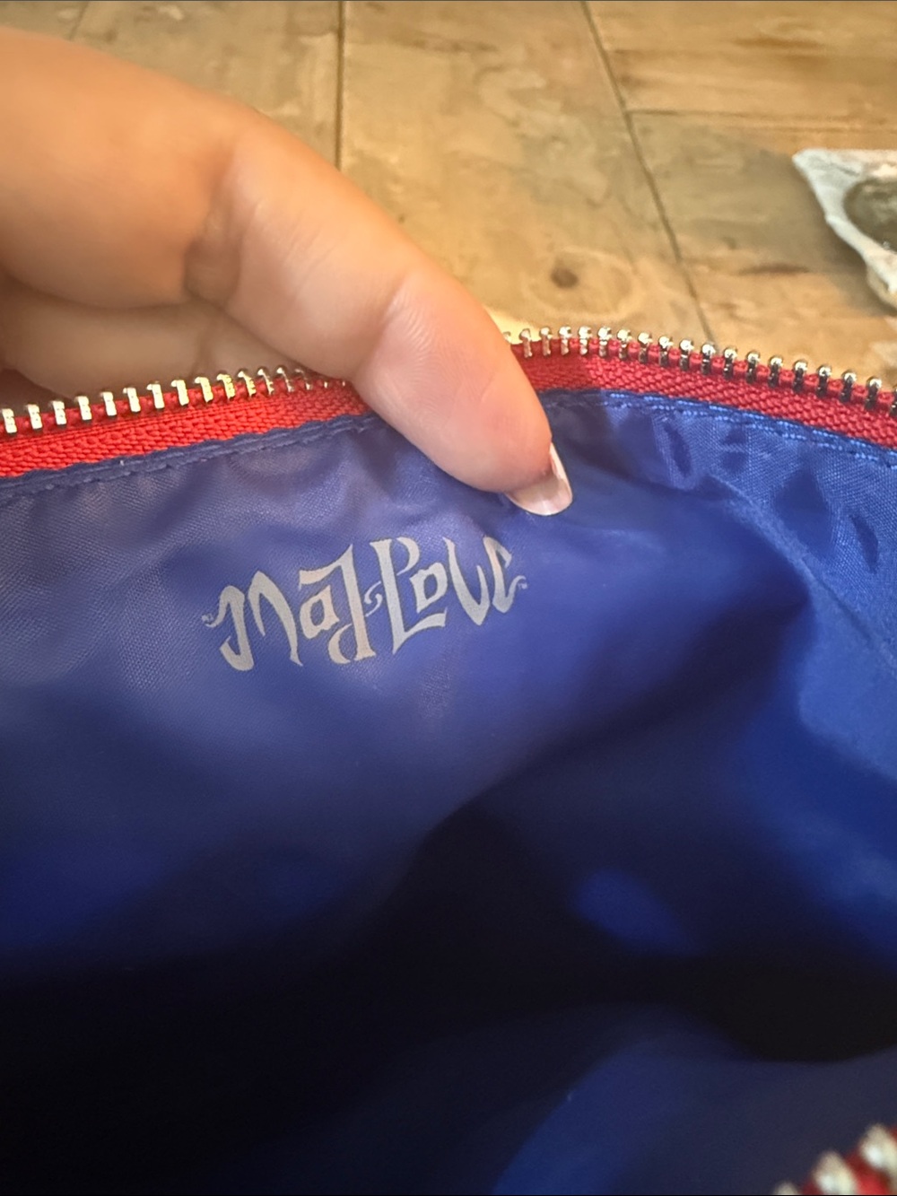 Blue Star Pattern Zip Pouch - Picture 2 of 5
